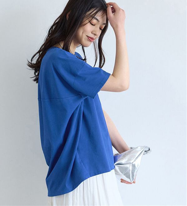 BELLUNA（ベルーナ）の「シュッと体型カバー！コクーンTシャツ（カットソー）」｜詳細画像