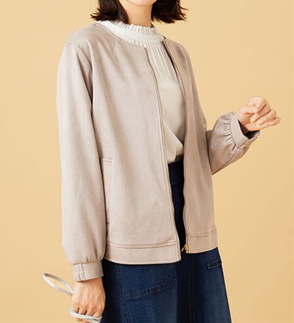 BELLUNA（ベルーナ）の「フェイクスエード切替ミドル丈ジャケット（その他ジャケット）」｜詳細画像