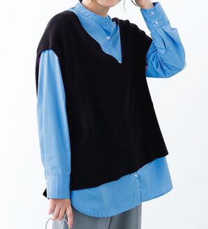 BELLUNA（ベルーナ）の「ニットベスト使いチュニックアンサンブル（アンサンブル）」｜詳細画像