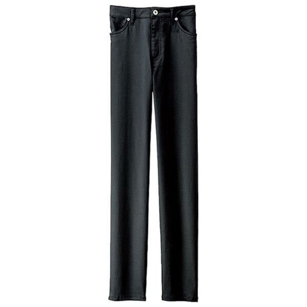 BELLUNA（ベルーナ）の「花粉対策！綿サテンストレッチカラーパンツ（フルレングスパンツ）」｜黒