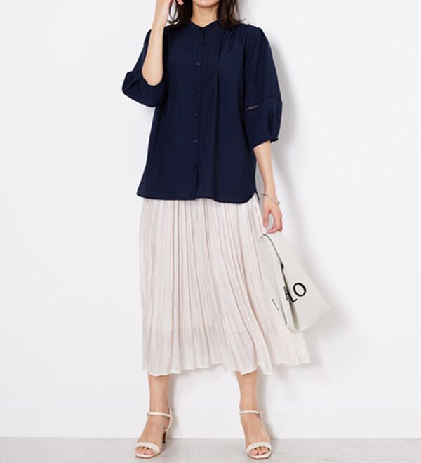 BELLUNA（ベルーナ）の「エアリービンテージ素材レース使いブラウス（ブラウス）」｜詳細画像