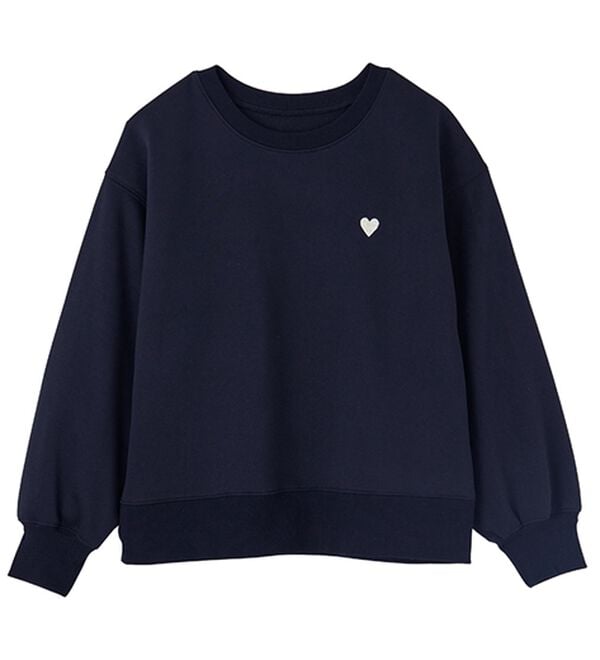 GeeRA（ジーラ）の「ロゴ＆ハート刺しゅう裏起毛スウェット（トレーナー・スウェット）」｜詳細画像