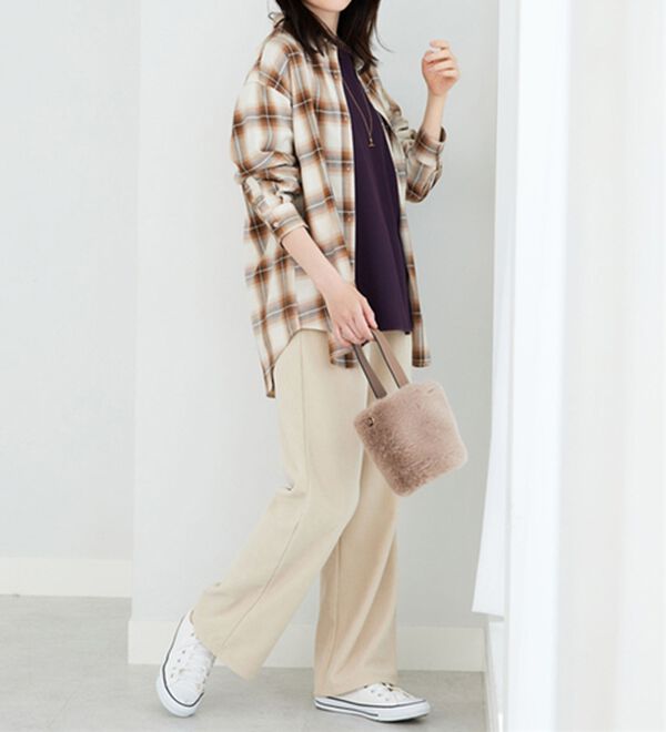 BELLUNA（ベルーナ）の「《快適Ｌａｂ．》 乾きやすい！ドライワッフルプルオーバー（カットソー）」｜詳細画像