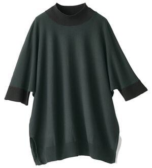 BELLUNA（ベルーナ）の「ガシガシ洗える！涼しげ夏用ドルマンニット（ニット・セーター）」｜チャコール