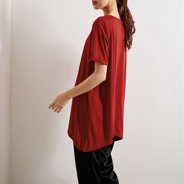 RANAN（ラナン）の「【新色追加・動画】ひんやり！レディゆるシルエットＴシャツ（カットソー）」｜詳細画像