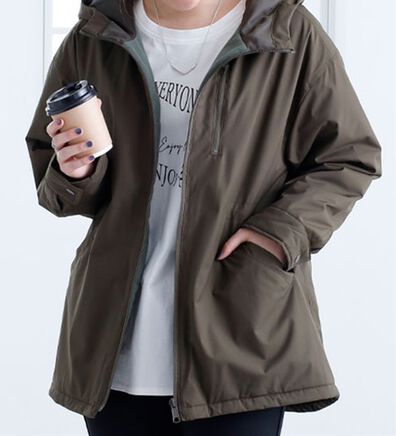 BELLUNA（ベルーナ）の「＜ｓｏｒａｆｕｋｕ＞中わたハンズフリージャケット（ハーフコート）」