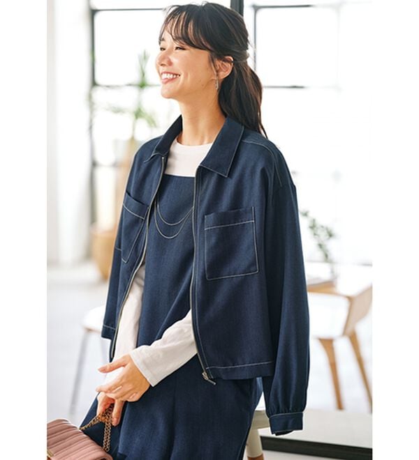 BELLUNA（ベルーナ）の「麻調ジャケット&times;キャミワンピアンサンブル（その他ワンピース）」｜詳細画像