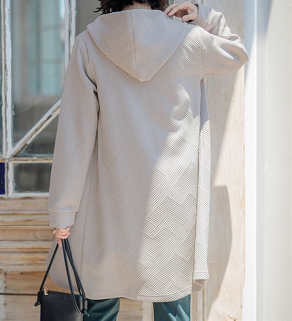 BELLUNA（ベルーナ）の「幾何柄ジャカード素材フードカーディガン（その他カーディガン）」｜詳細画像