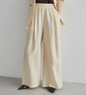 RANAN（ラナン）の「ダブルウエストシアーイージーパンツ（ワイドパンツ・ガウチョ）」｜キナリ