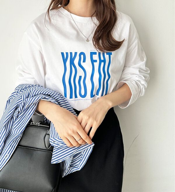 GeeRA（ジーラ）の「綿１００％アソートロゴロングＴｅｅ（カットソー）」｜詳細画像