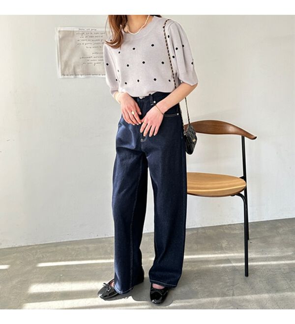 GeeRA（ジーラ）の「ドット柄ジャガードトップス（ニット・セーター）」｜詳細画像