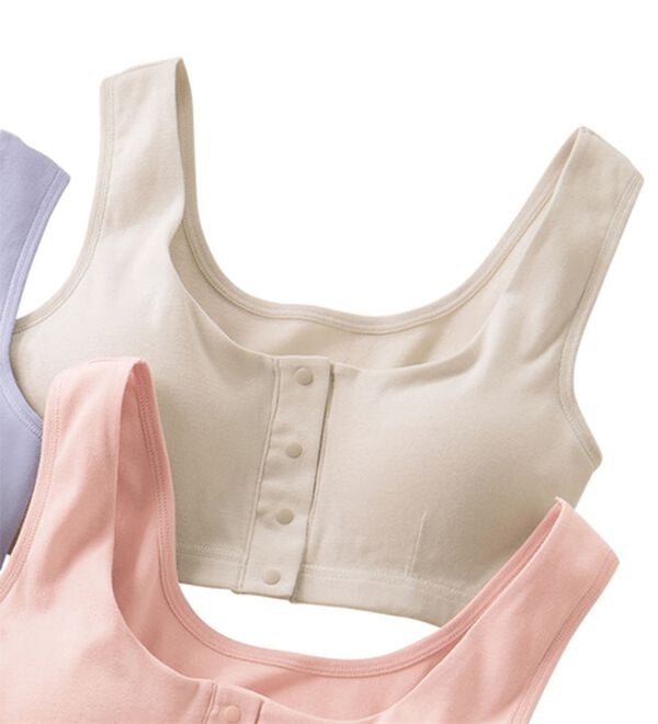 LAVIENNE（ラヴィエンヌ）の「素肌よろこぶオーガニックコットン前開きブラ（ブラジャー）」｜グレージュ