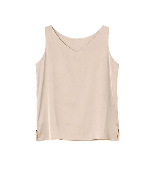 GeeRA（ジーラ）の「前後２ｗａｙヴィンテージサテンノースリーブ（タンクトップ・キャミソール）」｜詳細画像