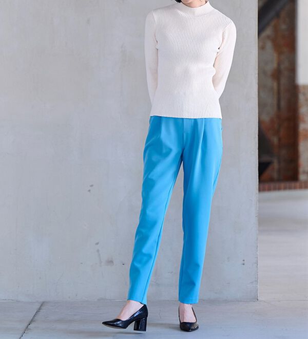 RANAN（ラナン）の「【選べる股下】ひんやり美脚シルエットタックパンツ（フルレングスパンツ）」｜詳細画像