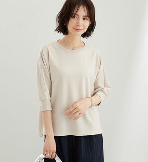 BELLUNA（ベルーナ）の「リブ切替ドルマンデザインプルオーバー（カットソー）」｜アイボリー