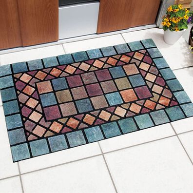 「石タイル調玄関マット（玄関マット）」