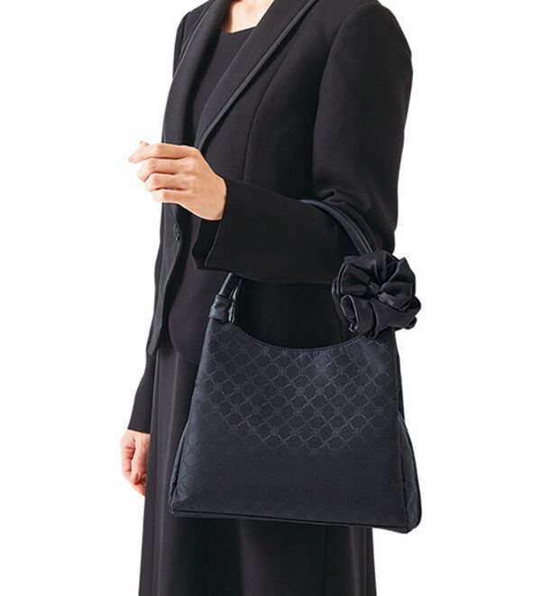 「大きく開くフォーマルジャカードバッグ（その他バッグ）」｜詳細画像