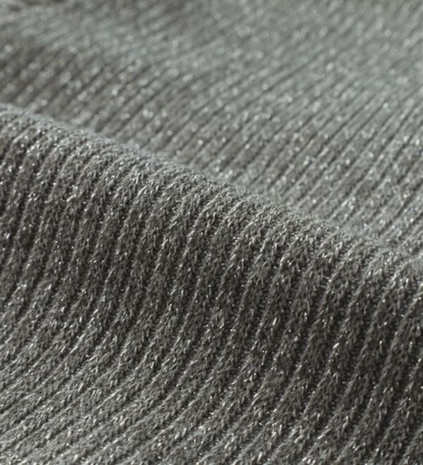 BELLUNA（ベルーナ）の「ラメ調リブ素材ペプラムカーディガン（ニットカーディガン）」｜詳細画像