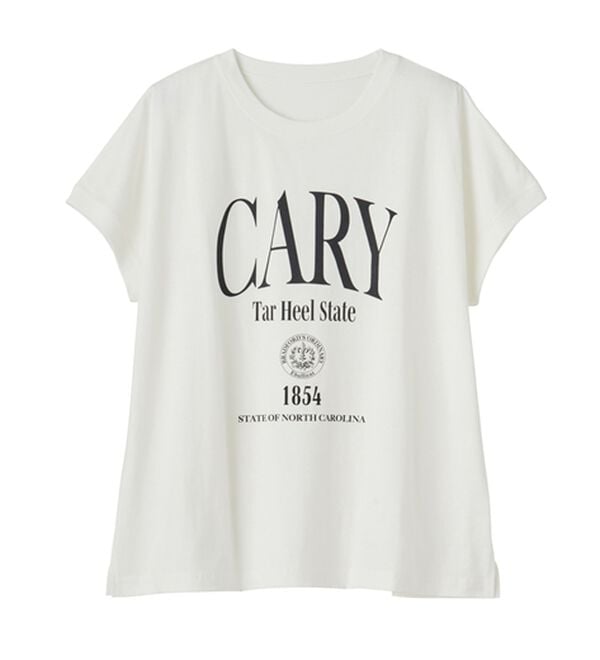 RANAN（ラナン）の「【汗シミ防止】カレッジロゴプリントＴ（Tシャツ）」｜詳細画像