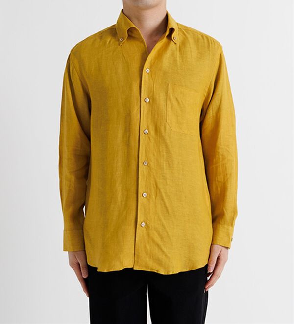 「＜コムルヴァン・オム＞大人のフレンチリネン１００％シャツ（メンズシャツ）」｜詳細画像