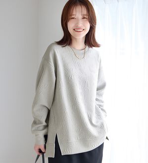 Viola e Viola（ヴィオラ エ ヴィオラ）の「すっきり見え花柄ジャカードチュニック（チュニック）」｜詳細画像