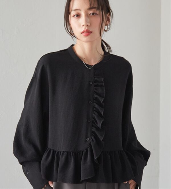 RANAN（ラナン）の「ラウンドフリルブラウス（シャツ）」｜詳細画像