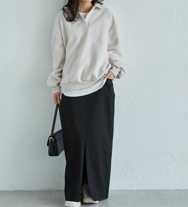 RANAN（ラナン）の「あったか裏起毛衿付きオーバーサイズスウェット（トレーナー・スウェット）」｜詳細画像