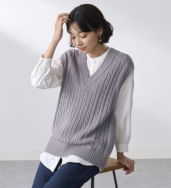 BELLUNA（ベルーナ）の「ニットベストアンサンブル（ベスト）」｜詳細画像