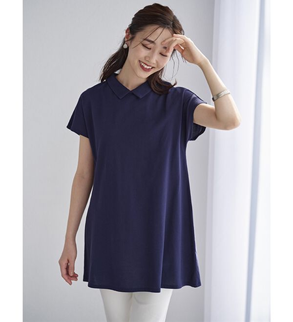 BELLUNA（ベルーナ）の「ヒンヤリ！綿１００％かのこポロチュニック（チュニック）」｜詳細画像