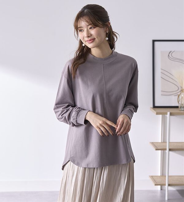 BELLUNA（ベルーナ）の「【２枚セット】大人カジュアルプルオーバー（カットソー）」｜詳細画像