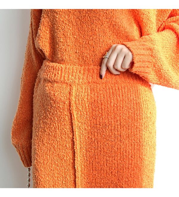 GeeRA（ジーラ）の「ブークレ素材ニットタイトスカート（ロングスカート）」｜詳細画像