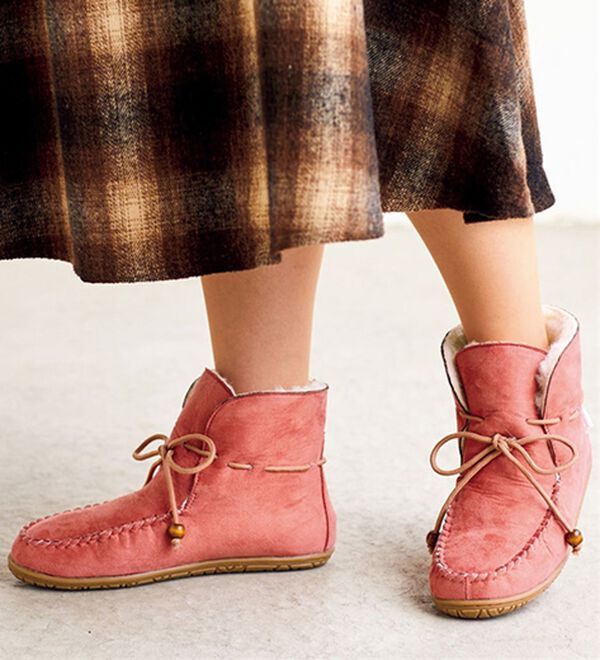 BELLUNA（ベルーナ）の「＜ｍｏｚ＞あったか羊毛混ショートブーツ（ブーツ）」｜詳細画像