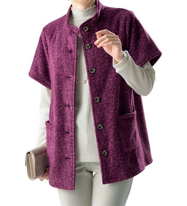 ルフラン（ルフラン）の「【２色組】【ホカロン】軽くてぽかぽかジャカード柄ベスト（ベスト）」｜詳細画像