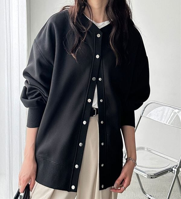 GeeRA（ジーラ）の「前後２ＷＡＹ裏起毛スウェットカーデ（その他カーディガン）」｜詳細画像