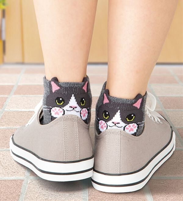 「【３匹組】ひょっこり可愛いにゃんこソックス（靴下・ストッキング）」｜詳細画像