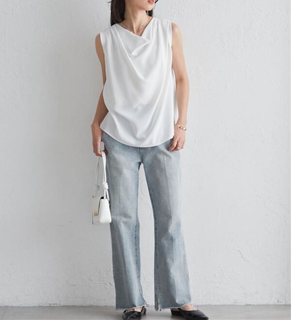 RANAN（ラナン）の「ノースリドレープブラウス（ブラウス）」｜詳細画像