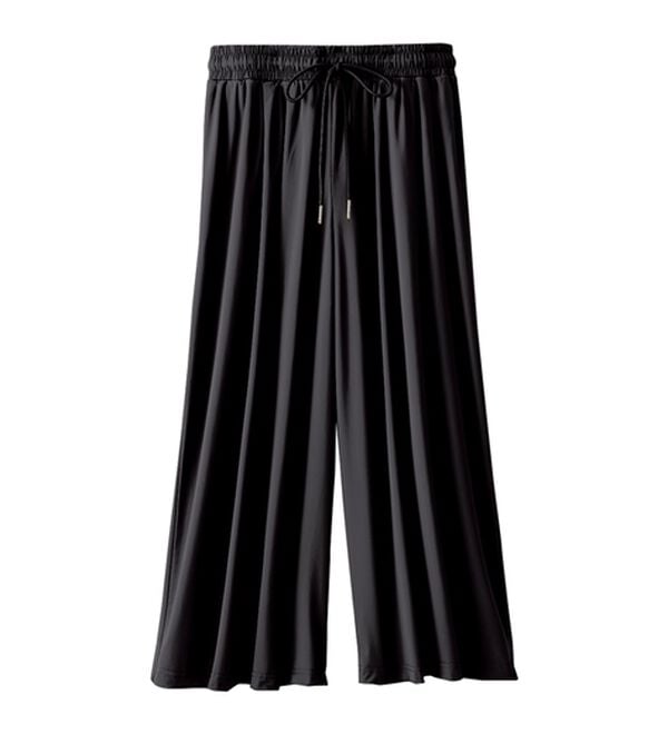 BELLUNA（ベルーナ）の「ヒンヤリ爽快！ドロスト使いガウチョパンツ（ワイドパンツ・ガウチョ）」｜詳細画像