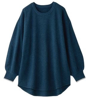 Viola e Viola（ヴィオラ エ ヴィオラ）の「ふんわりミックスニットチュニック（チュニック）」｜ダークブルー