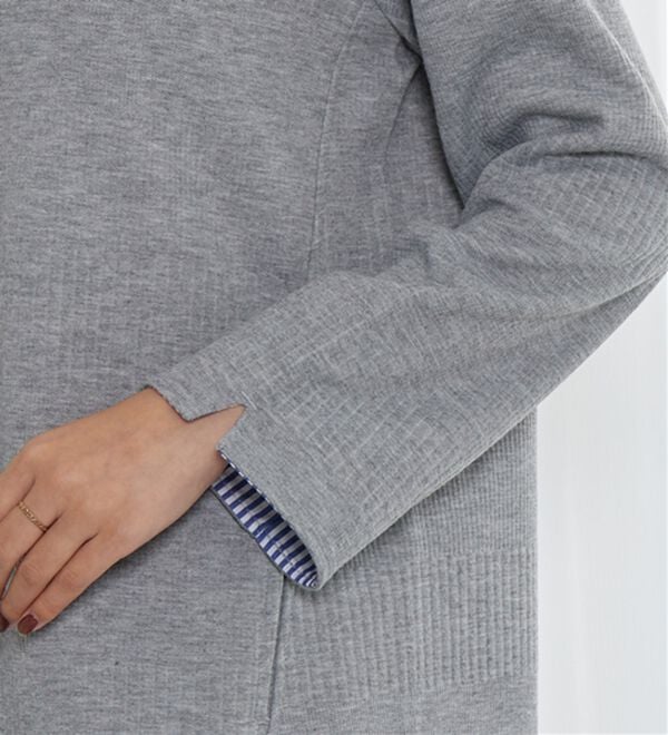 BELLUNA（ベルーナ）の「後ろボタンボーダージャカードワンピース（その他ワンピース）」｜詳細画像