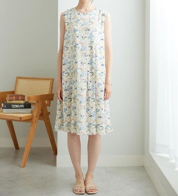 BELLUNA（ベルーナ）の「【ひんやり接触冷感】レーヨン素材ノースリーブワンピ－ス（その他ワンピース）」｜詳細画像