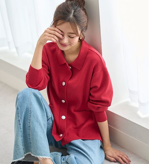 BELLUNA（ベルーナ）の「アウター感覚！ニットジャケット（その他ジャケット）」｜詳細画像