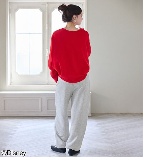 BELLUNA（ベルーナ）の「＜Ｄｉｓｎｅｙ＞【ミッキー】プリント裏起毛スウェットパンツ（ワイドパンツ・ガウチョ）」｜詳細画像