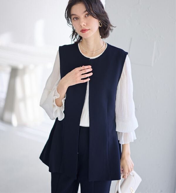 GeeRA（ジーラ）の「【入卒式/セレモニー】ペプラムベストセットアップスーツ（パンツスーツ）」｜詳細画像