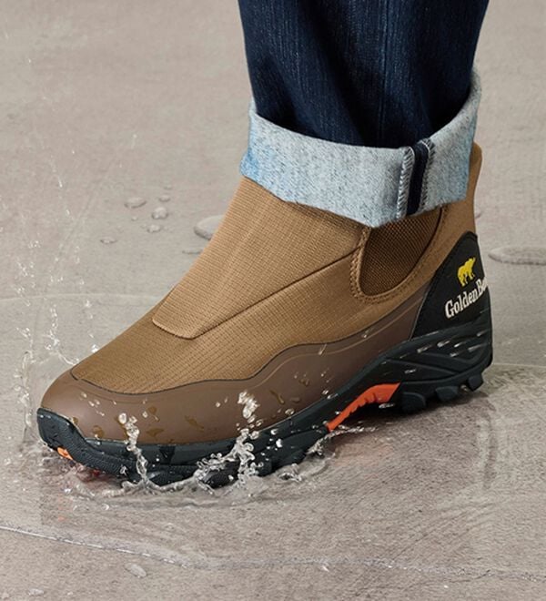 「＜ゴールデンベア＞かがまずラクチン！防水防滑ショートブーツ（メンズブーツ）」｜詳細画像