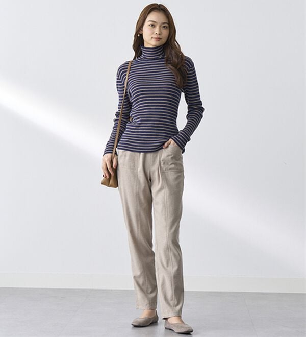 BELLUNA（ベルーナ）の「綿１００％やわらかゆるパンツ（フルレングスパンツ）」｜詳細画像