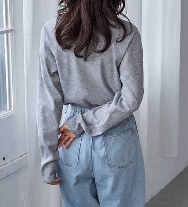 RANAN（ラナン）の「ヘンリーネックワッフルロンＴ（カットソー）」｜詳細画像