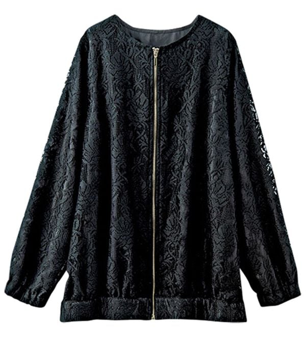 BELLUNA（ベルーナ）の「フラワー幾何柄レース配色ジャケット（その他ジャケット）」｜詳細画像