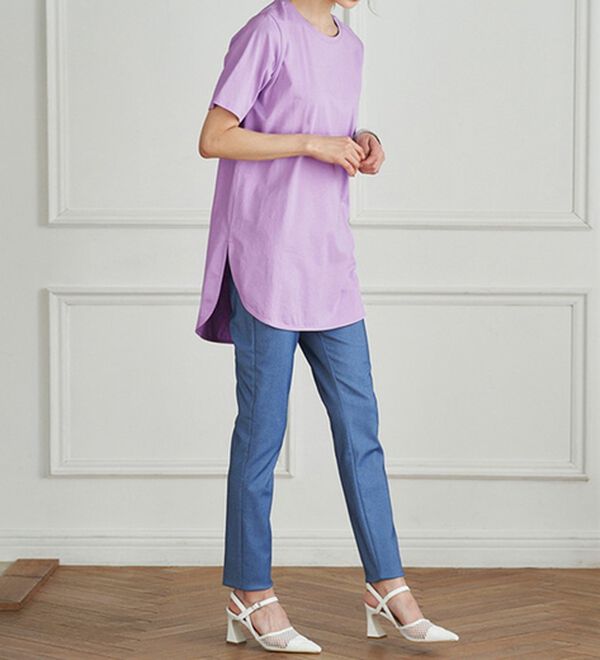 RANAN（ラナン）の「＜ＢＣ＞綿１００％ひんやりラウンドヘムプルオーバー（カットソー）」｜詳細画像