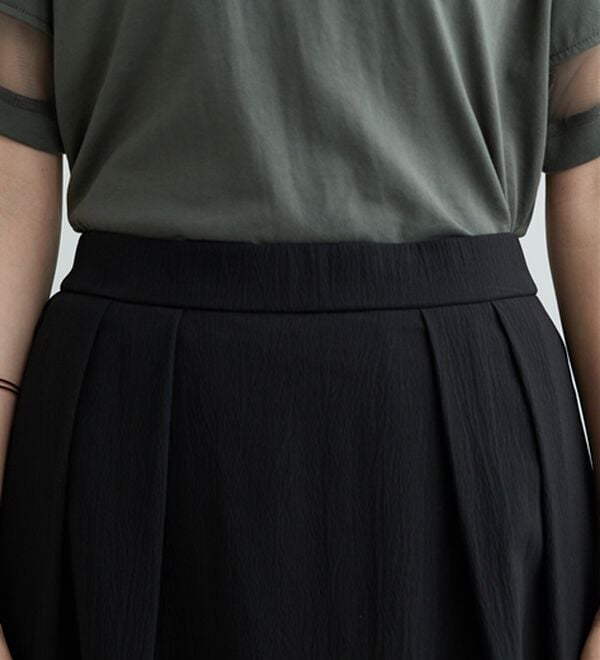 BELLUNA（ベルーナ）の「しぼ感素材バルーンスカート（ロングスカート）」｜詳細画像