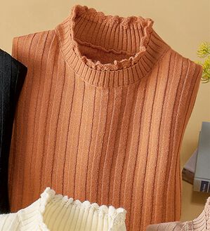 BELLUNA（ベルーナ）の「ウール入りウォッシャブルセーター（ニット・セーター）」｜オレンジ